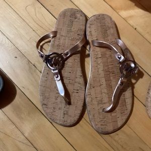 Cute flats rose gold like new size 11